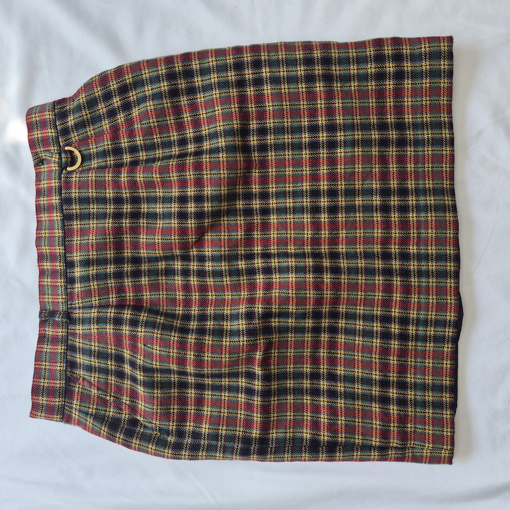 Christian Dior Sports Classic Plaid Pencil Skirt - Red/Green/Yellow - Picture 2 of 7